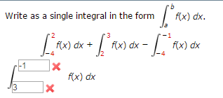 Solved Write as a single integral in the form integral_a^b | Chegg.com