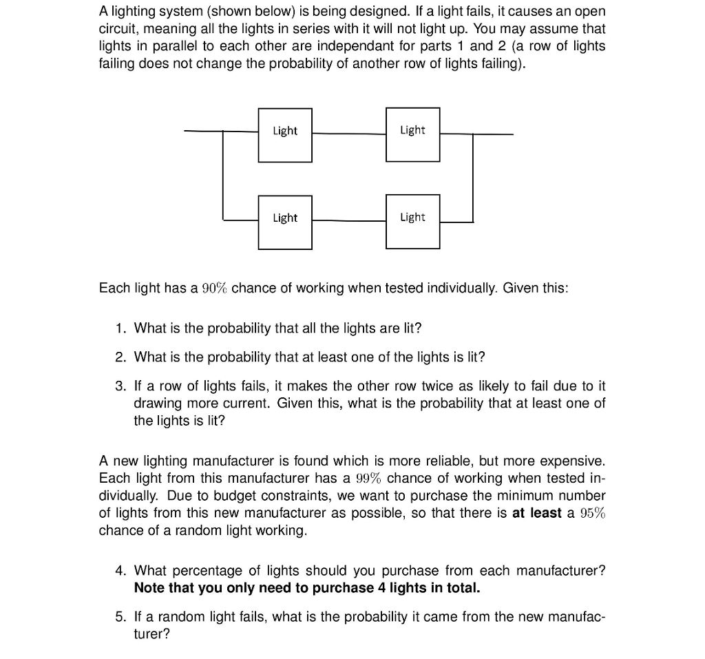 A Lighting System (shown Below) Is Being Designed. If | Chegg.com