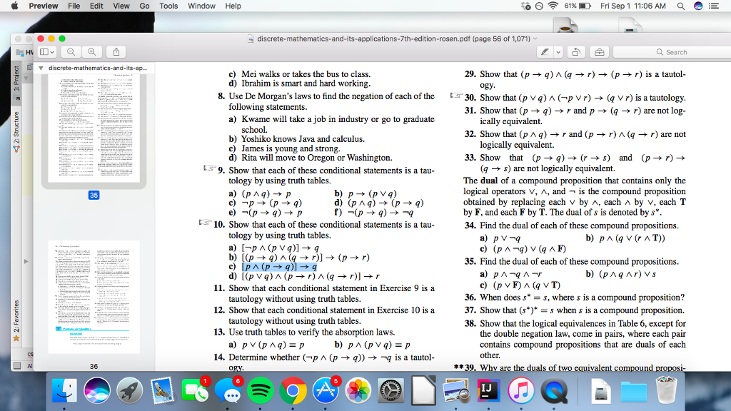 Solved Use De Morgan's laws to find the negation of each of | Chegg.com