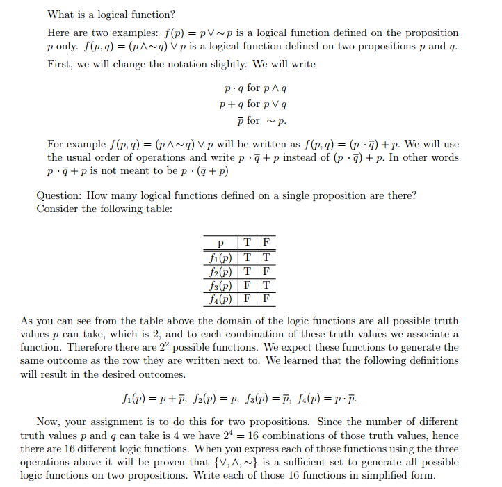 What Is A Logical Function
