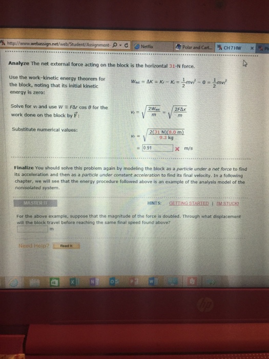 solved-analyze-the-net-external-force-acting-on-the-block-is-chegg