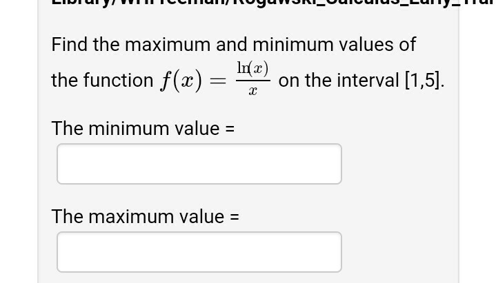 minimum value of a function on an interval calculator