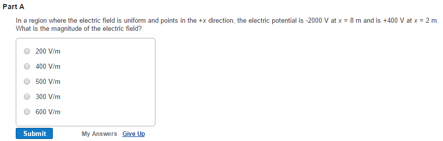 Solved In a region where the electric field is uniform and | Chegg.com