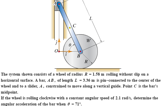 Solved The system shown consists of a wheel of radius R = | Chegg.com