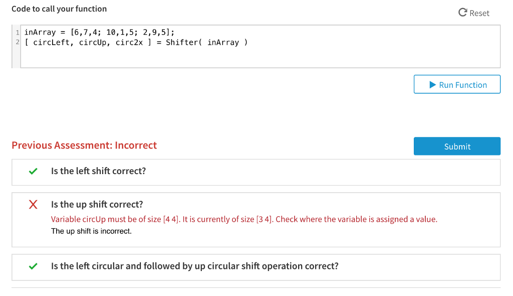 Dizzy Shift Write a function Shifter that takes a 2D | Chegg.com