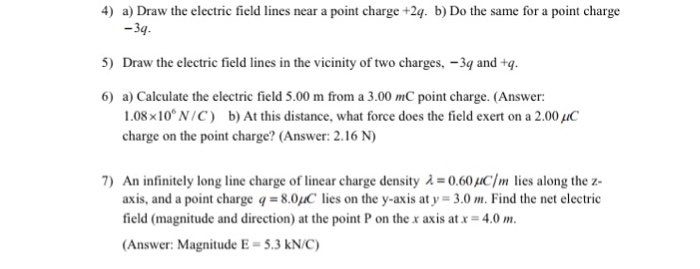 Solved Draw the electric field lines near a point charge | Chegg.com