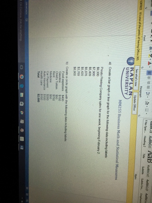 Solved create a bar graph or line graph for the following chegg