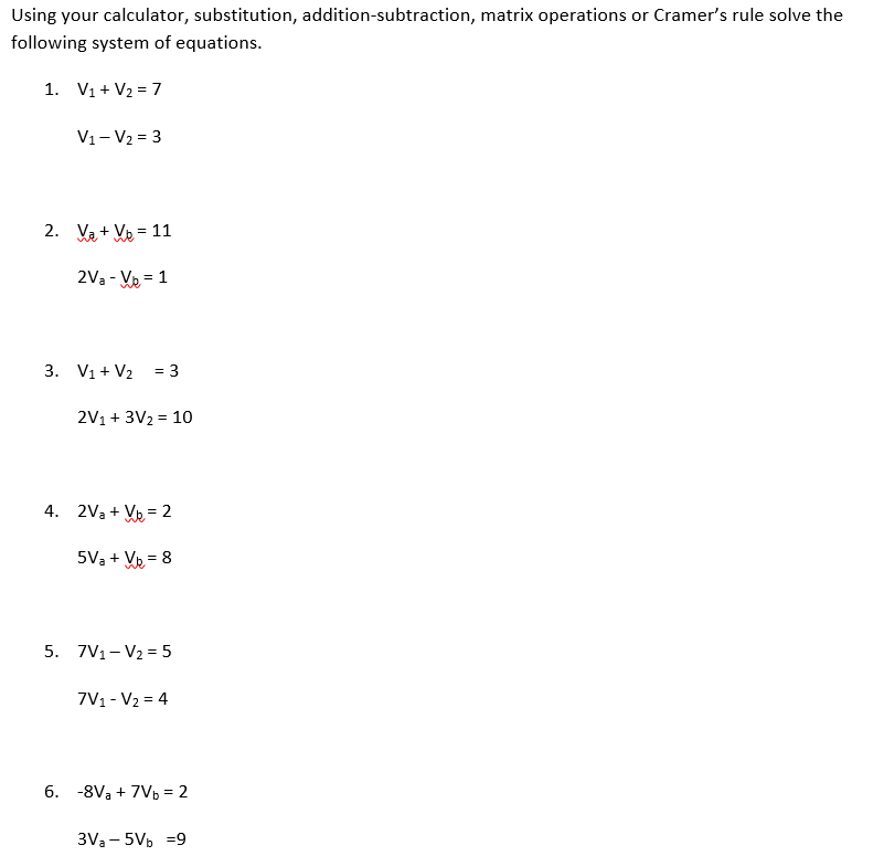 substitution equation systems