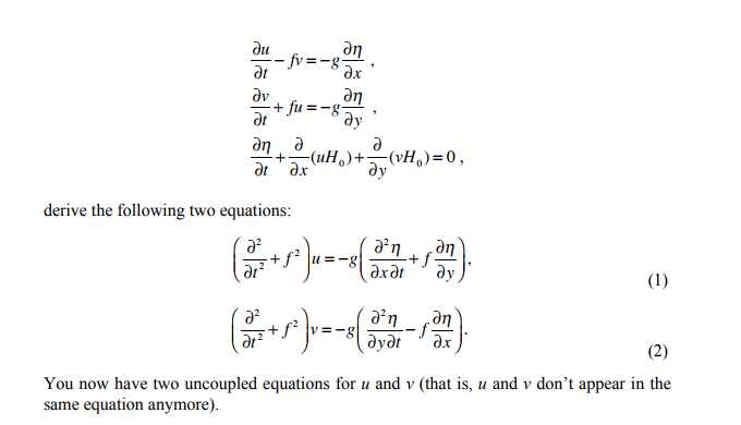 Solved ot dv ot on derive the following two equations dxdta) | Chegg.com