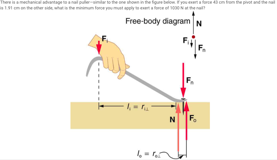 Solved There is a mechanical advantage to a nail