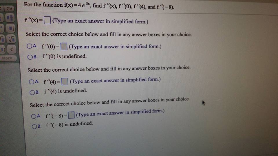 Solved For The Function F x 4 E 3x Find F x F 0 Chegg solved-for-the-function-f-x-4-e-3x-find-f-x-f-0-chegg