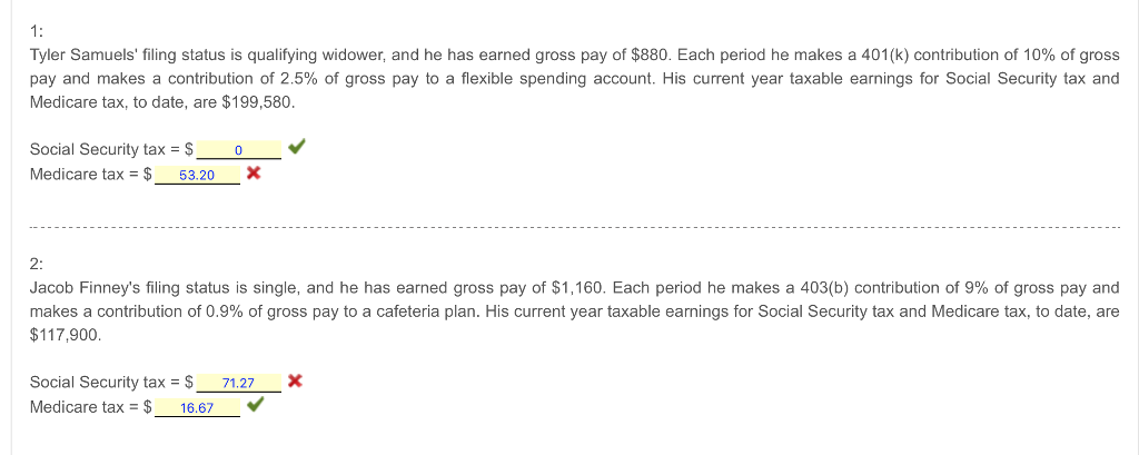 Tyler Samuels Filing Status Is Qualifying Widowerand Chegg