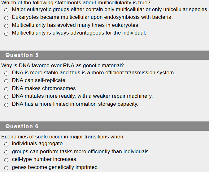 Solved Please Help Me With These Evolution Questions. Use A, | Chegg.com