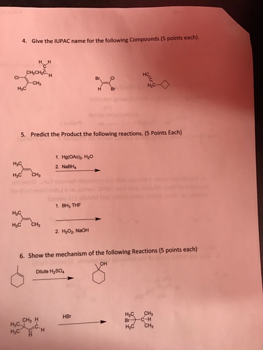 Solved Give The Iupac Name For The Following Compounds 9652