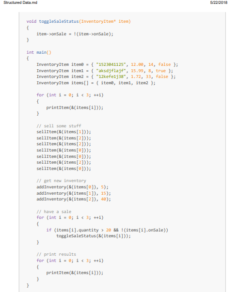 Solved 3. Examine the following structure and helper methods | Chegg.com