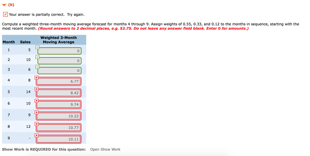 Solved (b) Your Answer Is Partially Correct. Try Again | Chegg.com