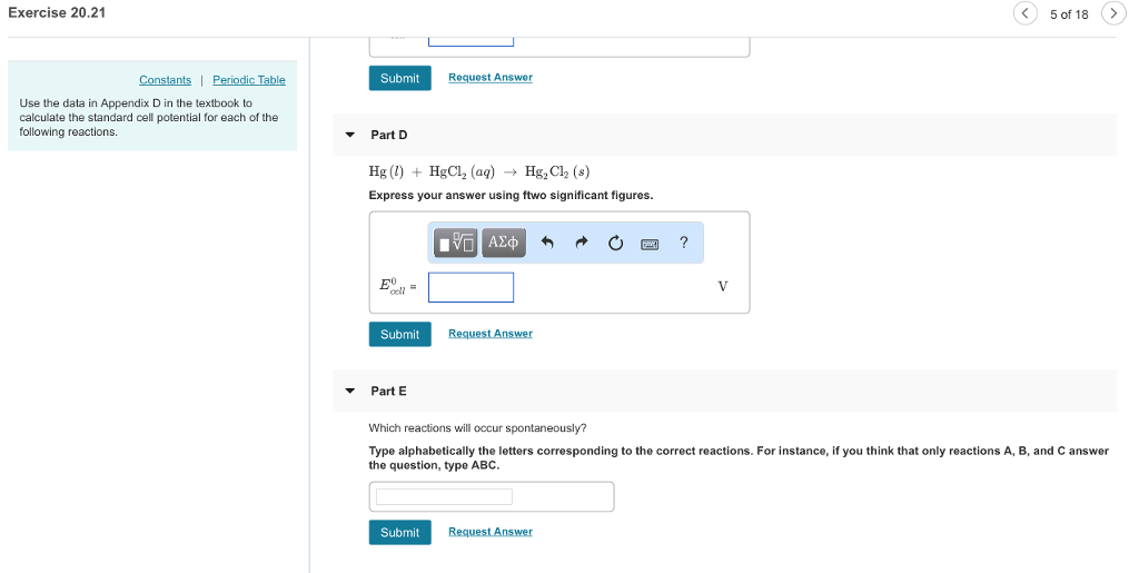 Solved Exercise 20.21 5 of 18> PartA H2 (g)F2 (g)2H (a)2F | Chegg.com
