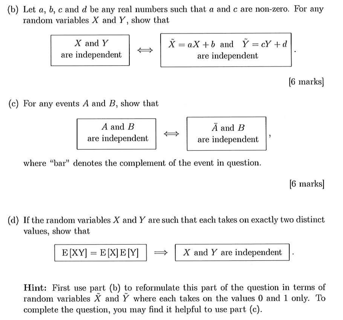 Solved Let A, B, C And D Be Any Real Numbers Such That A And | Chegg.com