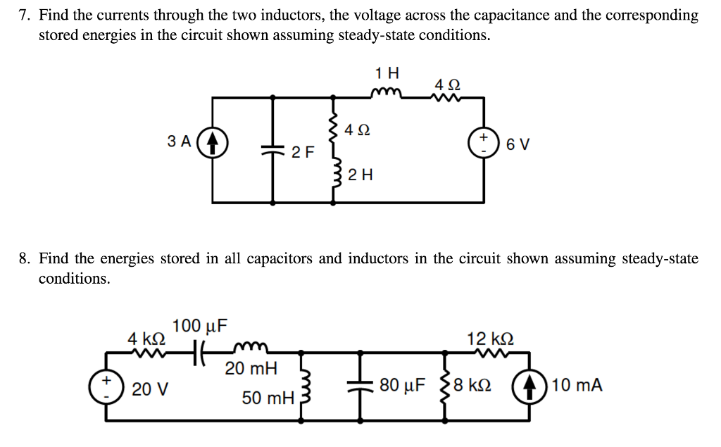 Solved Find the currents through the two inductors, the
