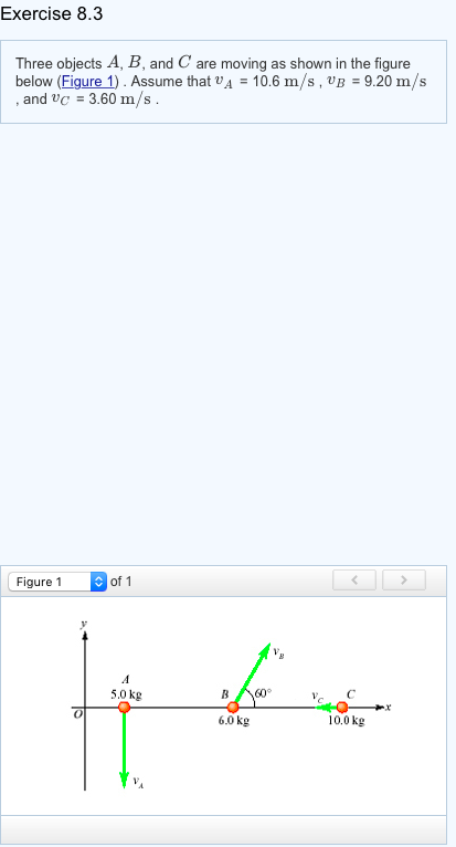 Solved Three objects A, B, and C are moving as shown in the | Chegg.com
