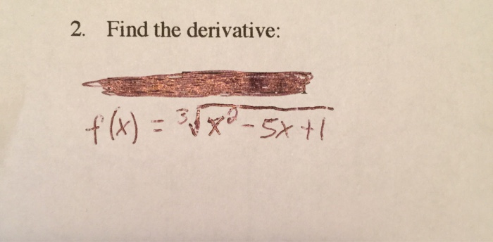 derivative of x cube root x