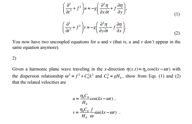 Solved dr aydt ax You now have two uncoupled equations for u | Chegg.com