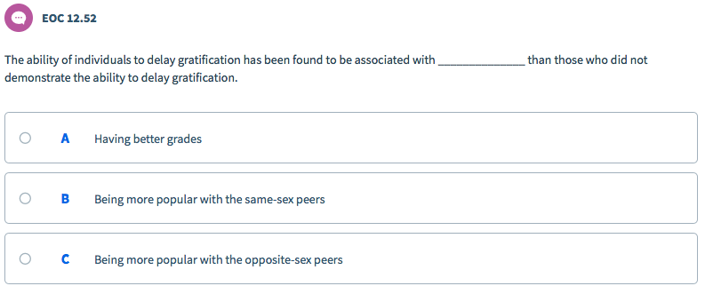 Solved EOC 12.52 The ability of individuals to delay Chegg