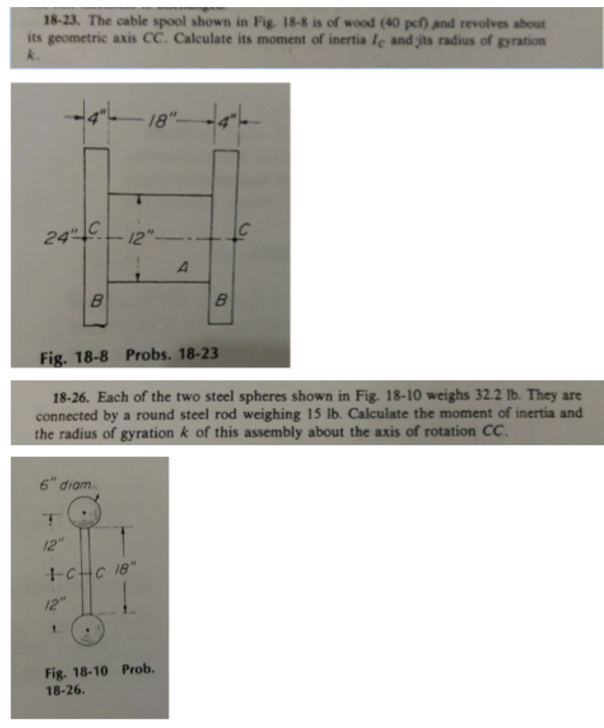 Solved 1823. The cable spool shown in Fig. 188 is of wood