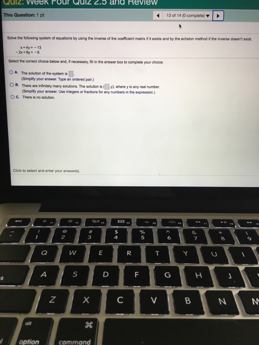 Solved Solve the following system of equations by using the | Chegg.com