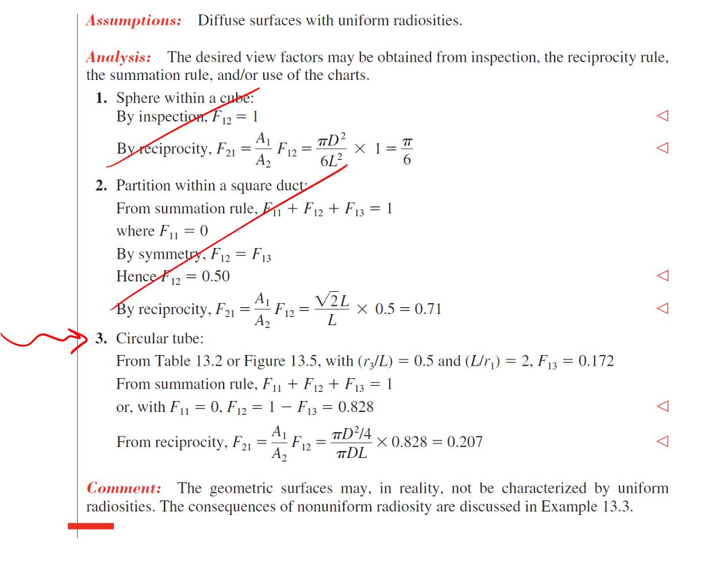 Solved EXAMPLE 13.2 Determine the view factors F12 and F21 | Chegg.com