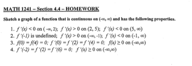 Solved Sketch a graph of a function that is continuous on | Chegg.com