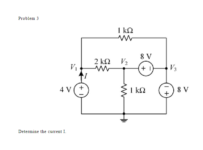 Solved Determine the current I. | Chegg.com