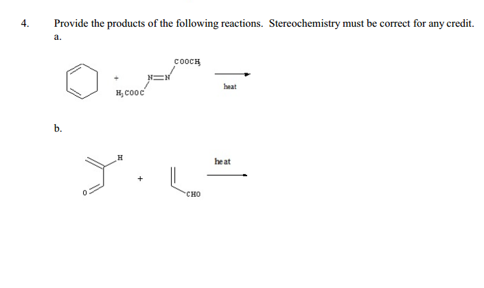 Solved Provide the products of the following reactions. | Chegg.com