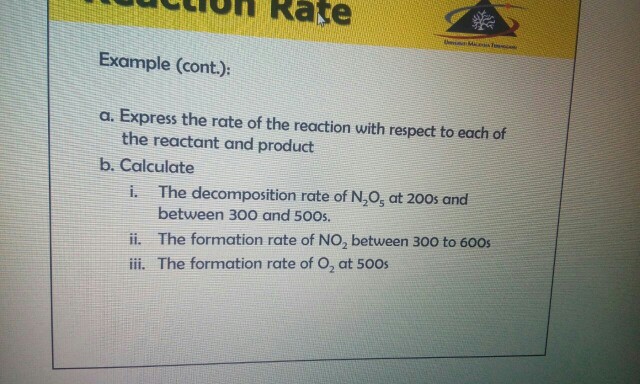 Solved Consider the decomposition of No, to give NO, and O, | Chegg.com
