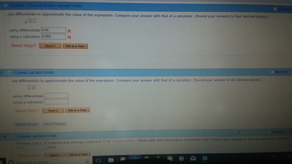 Solved to approximate the value of the expression. Compare