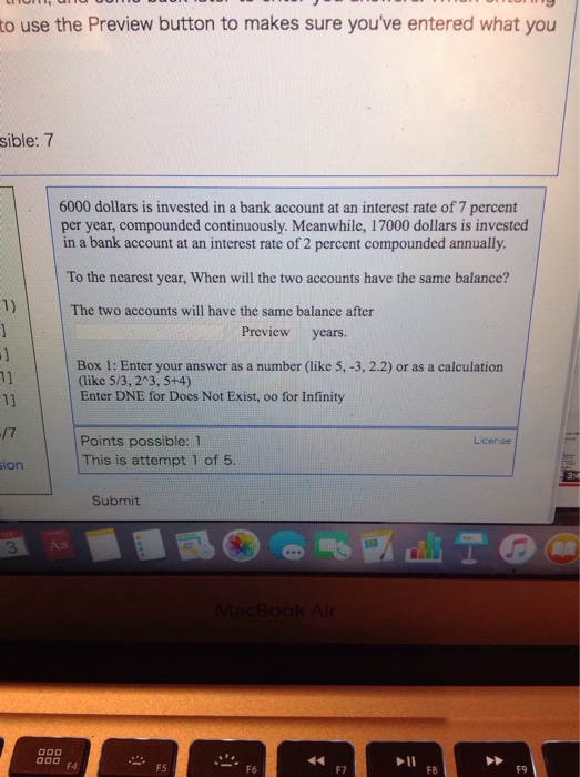 6000 5 percent interest