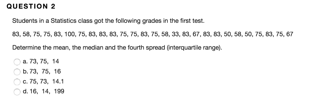 Solved Students in a Statistics class got the following | Chegg.com