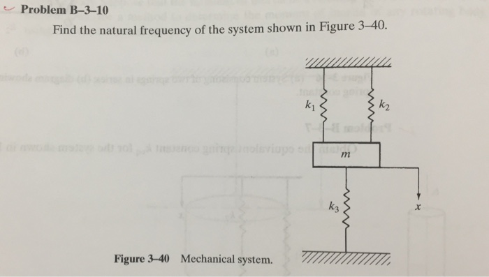 Solved Find the natural frequency of the system shown in | Chegg.com
