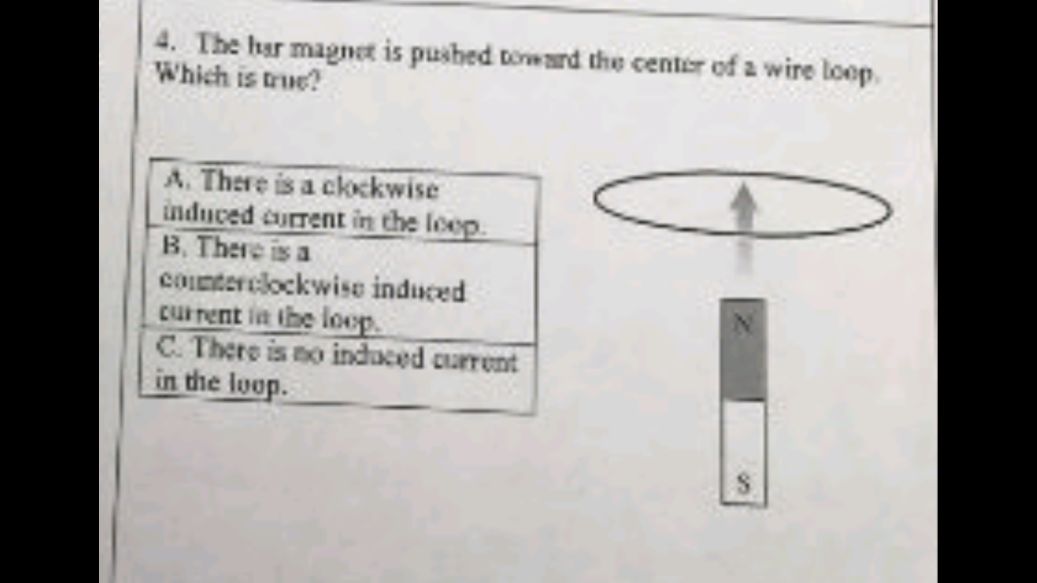 Solved The bar is pushed toward the center of a wire