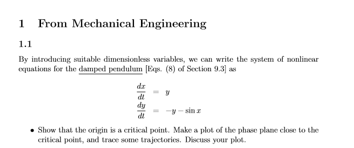 Solved How To Plot The Phase Plane Of The System Of | Chegg.com | Chegg.com