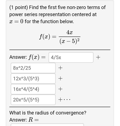 solved-1-point-find-the-first-five-non-zero-terms-of-power-chegg