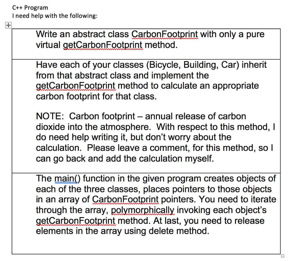 Solved C++ Virtual Function Program. I will thumbs up and | Chegg.com