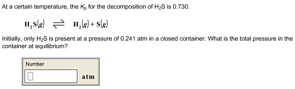 Solved At A Certain Temperature The Kp For The Chegg