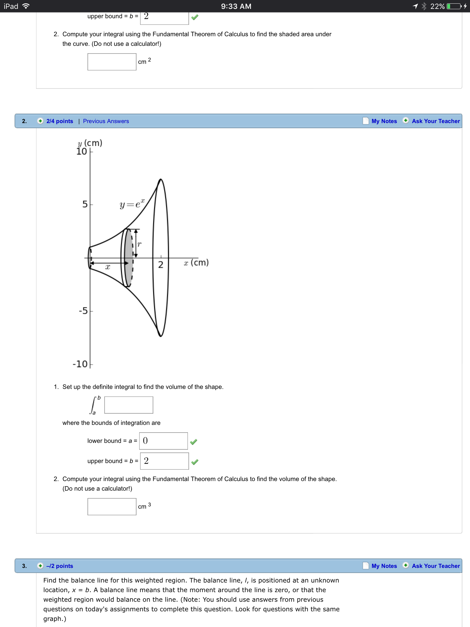 Solved Need help with Calculus 2 question, please setup | Chegg.com