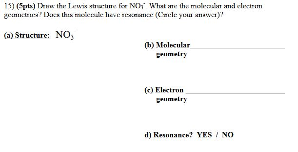no3 molecular geometry