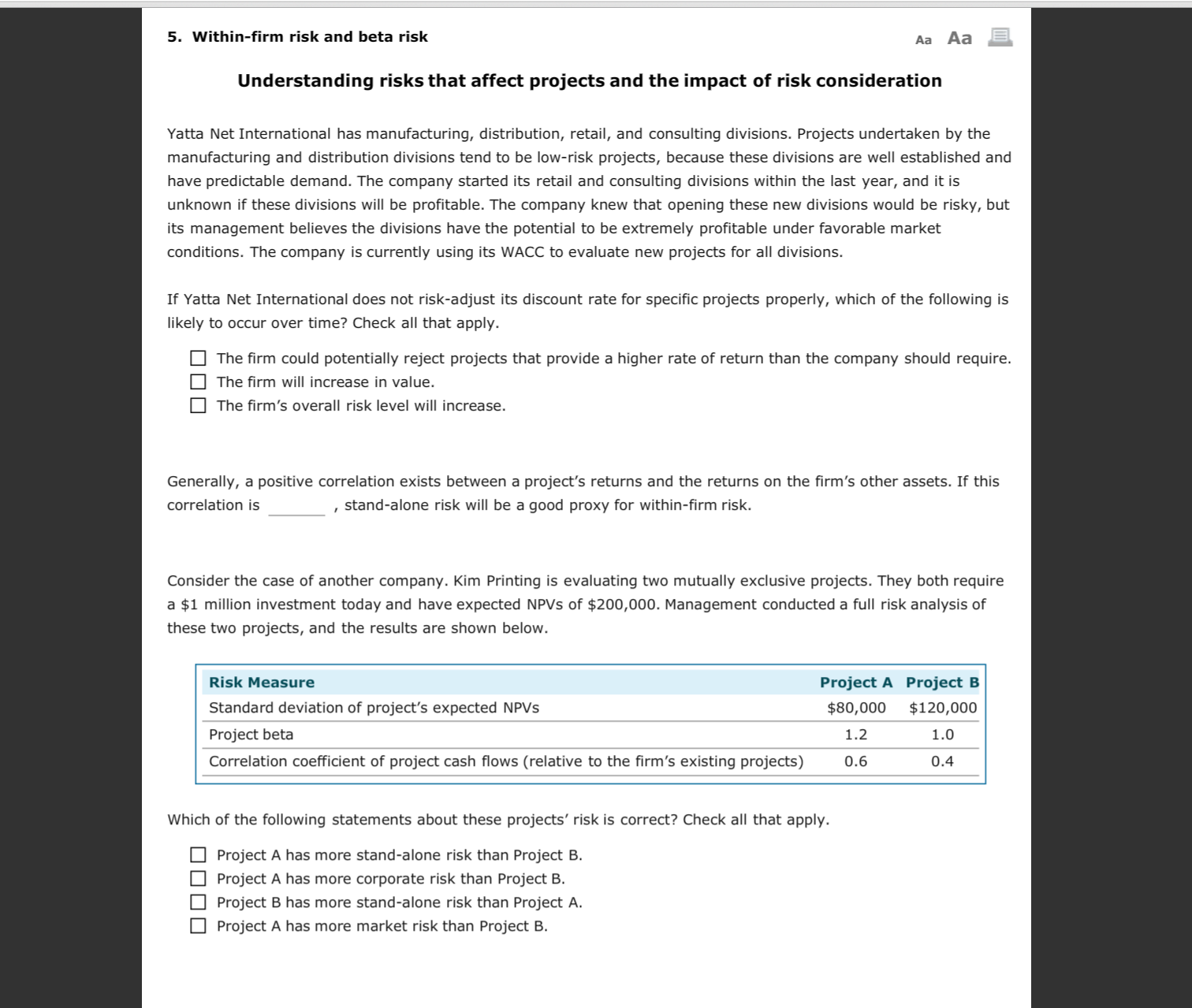 Solved Understanding Risks That Affect Projects And The I...