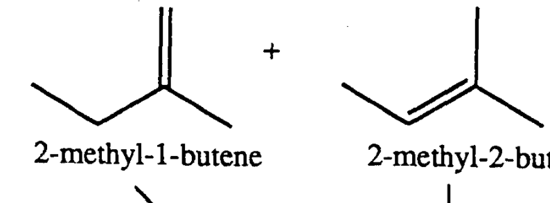 Solved 2 Methyl 1 Butene 2 Methyl 2 But