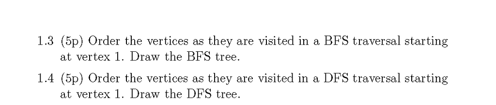 Solved Problem 1. (20p) Let G be a graph whose vertices are | Chegg.com