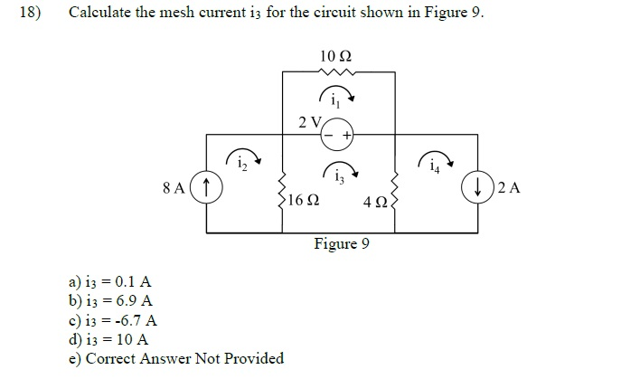 Solved Calculate the mesh current i_3 for the circuit shown | Chegg.com