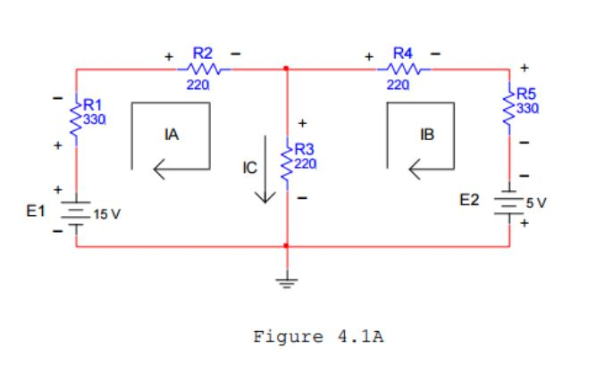 Solved +R2 R4 - 220 220 R1 330 R5 330 IA IB R3 220 Figure | Chegg.com